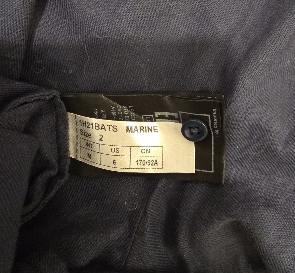 ba&sh Women's Navy Ruffled Collar Top - Picture 9 of 11